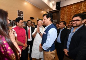Image result for pm modi at cinema museum